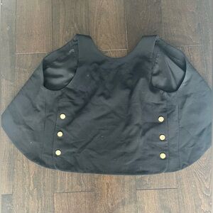 Black Top, Slight Open Back with Gold Accents. Bergdorf Goodman. NEVER WORN